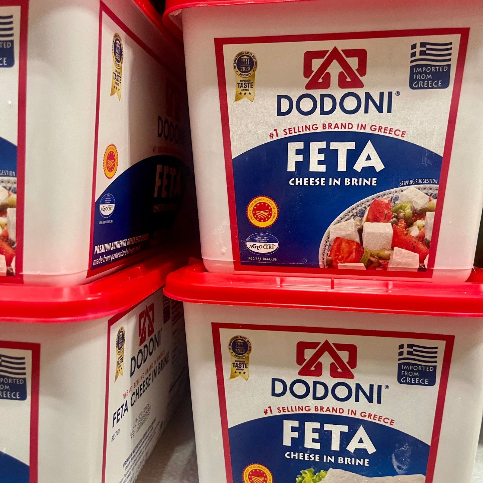 Dodoni PDO feta cheese imported from Greece, made from sheep's milk — the authentic sheep milk feta sold at retail